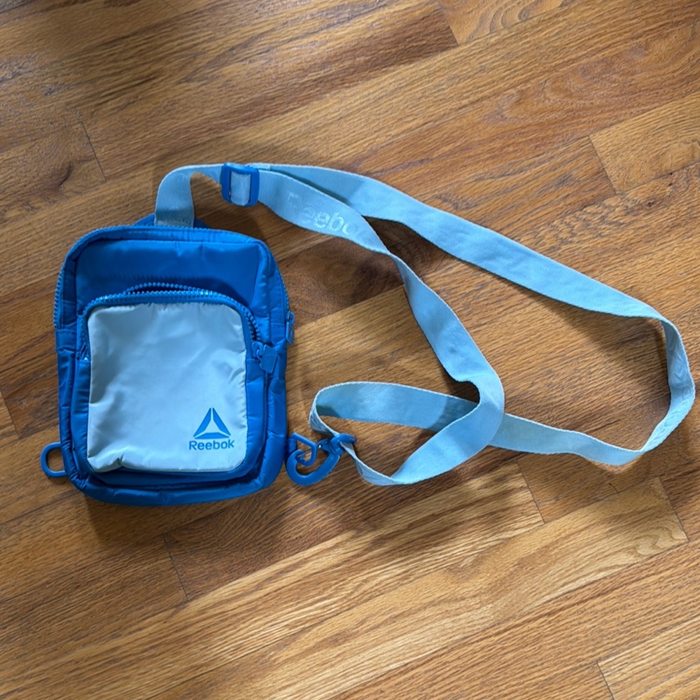Reebok Blue and Gray Crossbody Bag